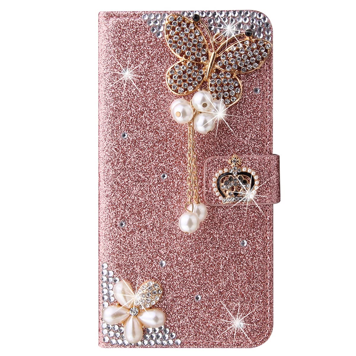 XYX Wallet Case for iPhone 13 Pro Max 6.7 Inch, Bling